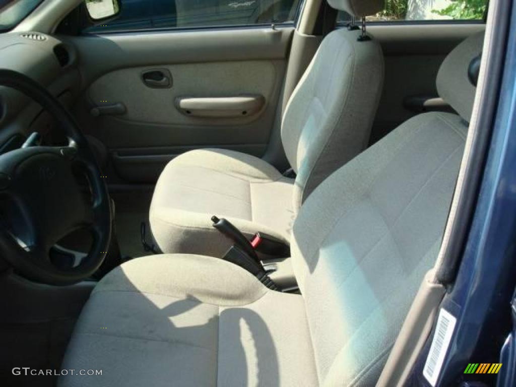 1999 Accent GL Sedan - Cape Blue / Beige photo #8