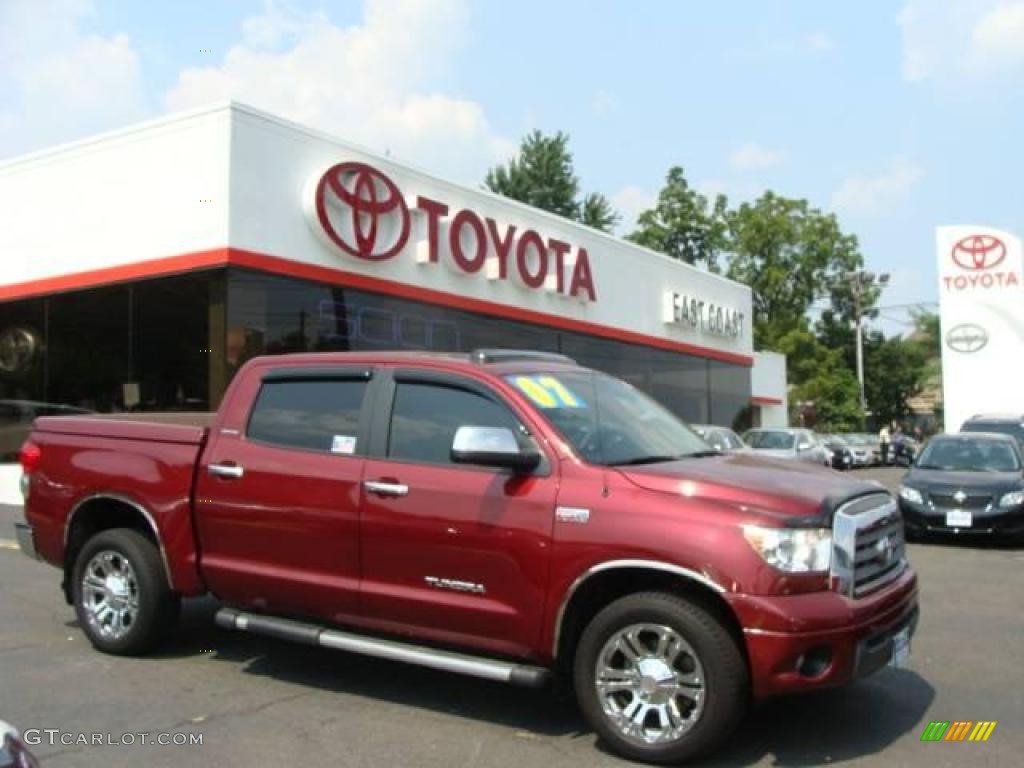 2007 Tundra Limited CrewMax 4x4 - Salsa Red Pearl / Graphite Gray photo #1