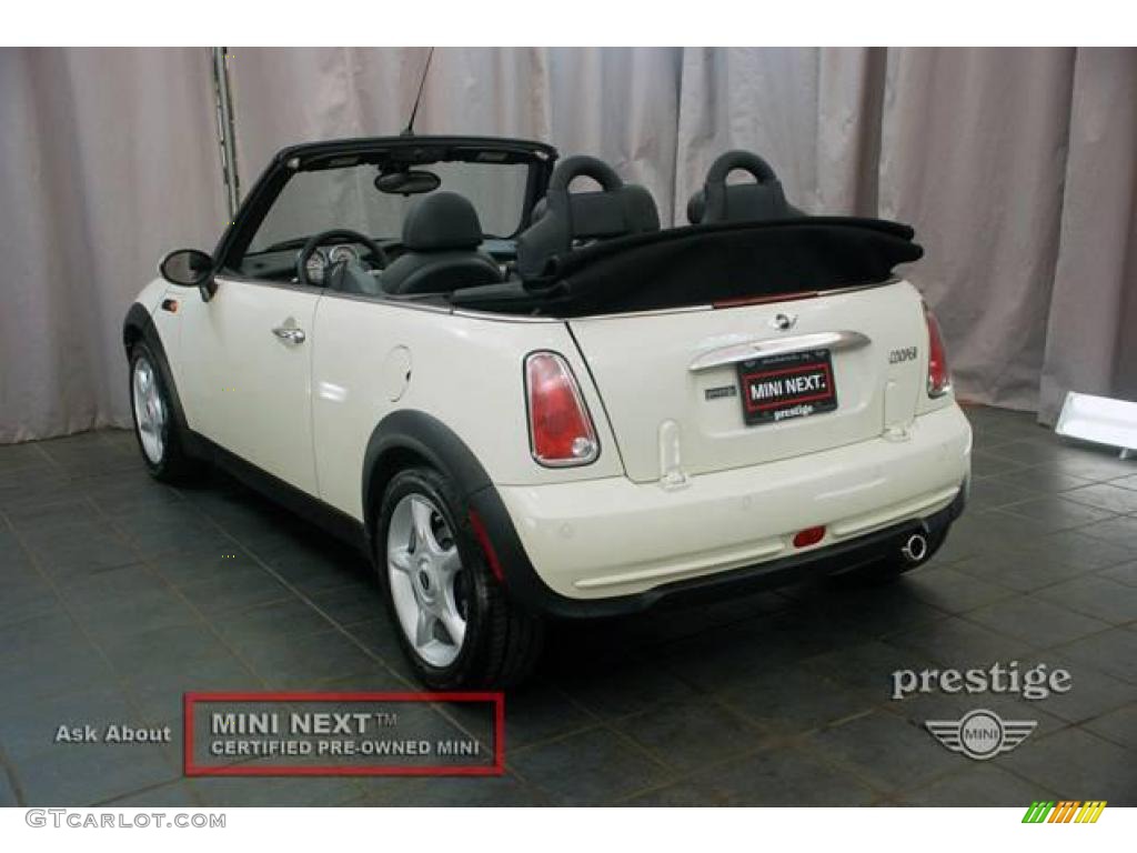 2006 Cooper Convertible - Pepper White / Black/Panther Black photo #3
