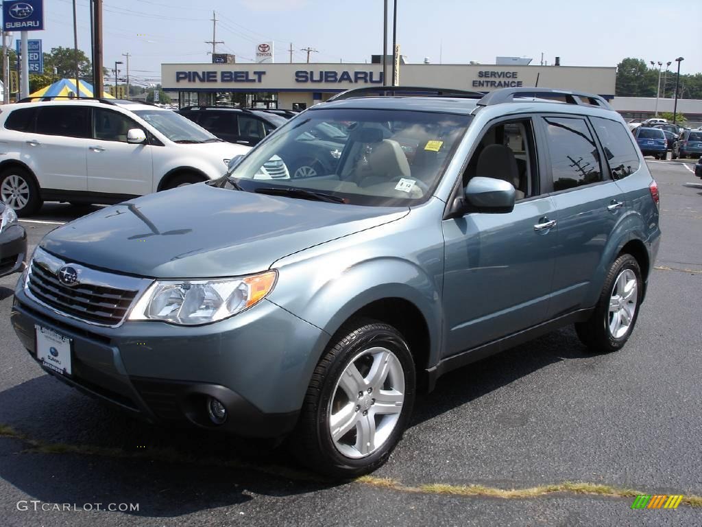 2009 Forester 2.5 X Limited - Sage Green Metallic / Platinum photo #1