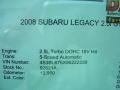 2008 Satin White Pearl Subaru Legacy 2.5 GT Limited Sedan  photo #23