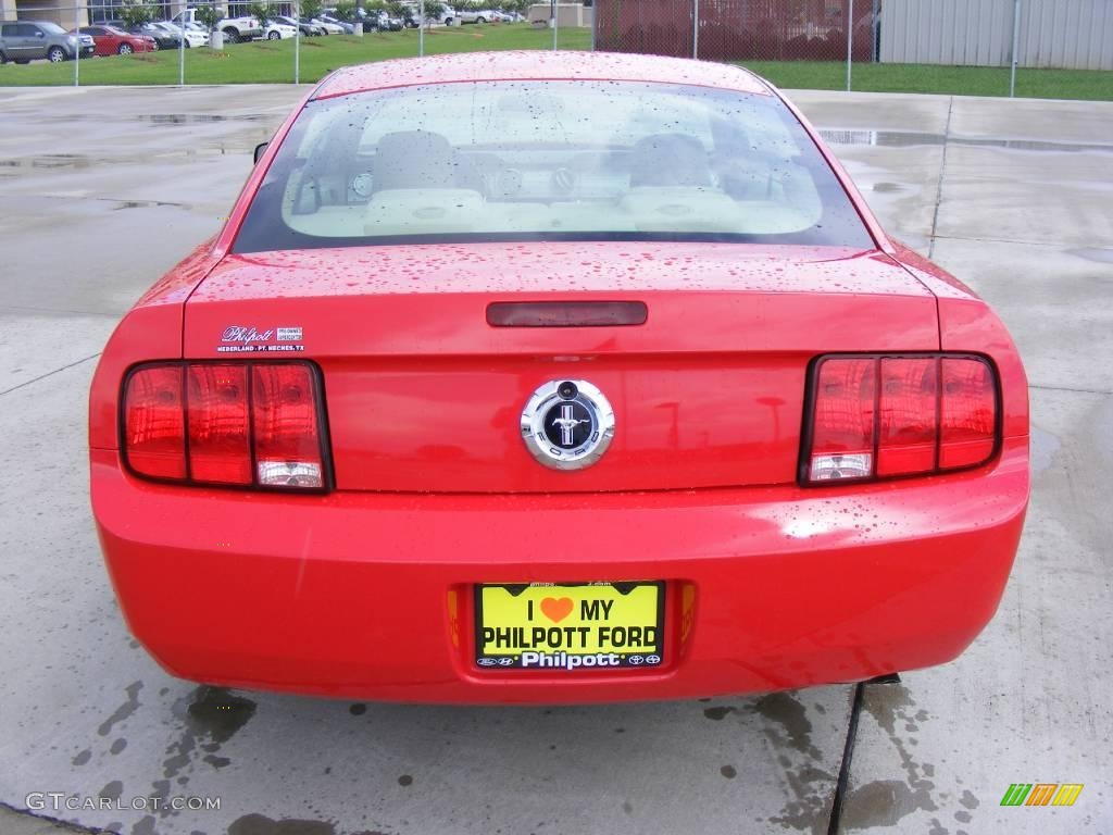 2006 Mustang V6 Premium Coupe - Torch Red / Light Parchment photo #4