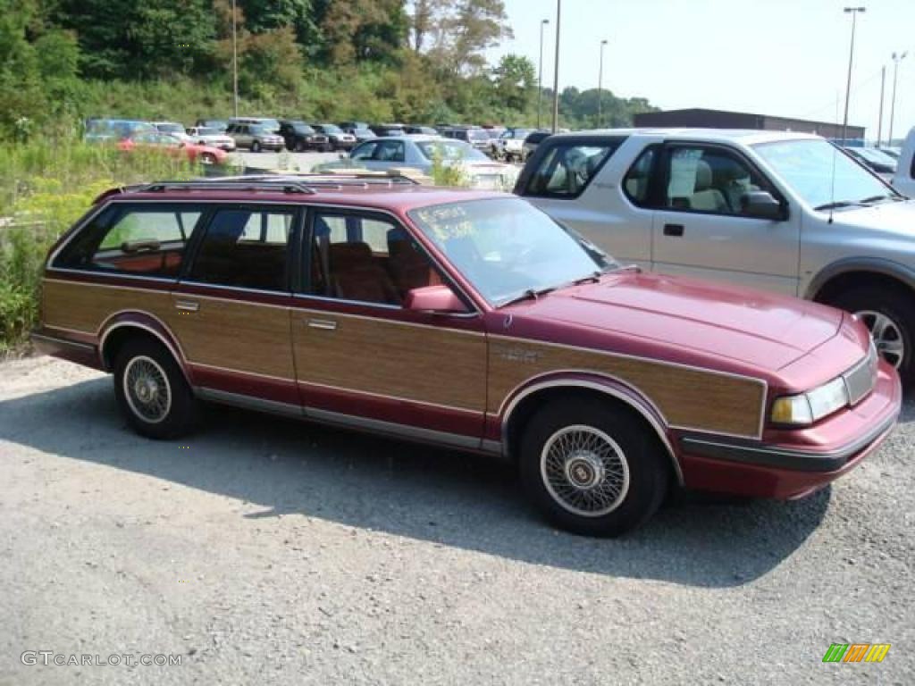1990 Cutlass Ciera SL Cruiser Wagon - Dark Maple Red Metallic / Burgundy Red photo #6