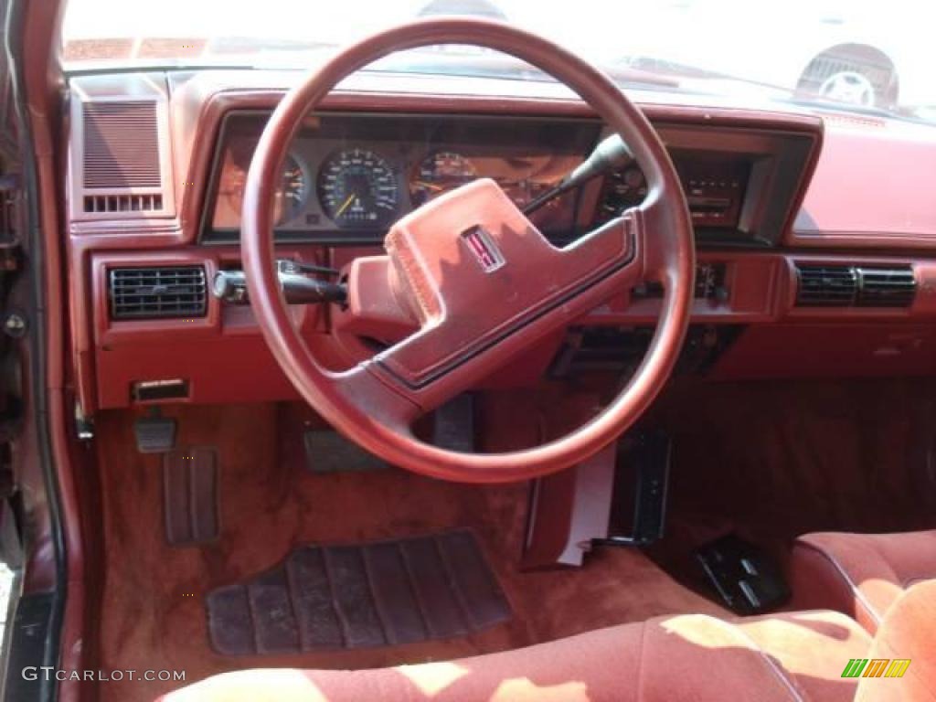 1990 Cutlass Ciera SL Cruiser Wagon - Dark Maple Red Metallic / Burgundy Red photo #10