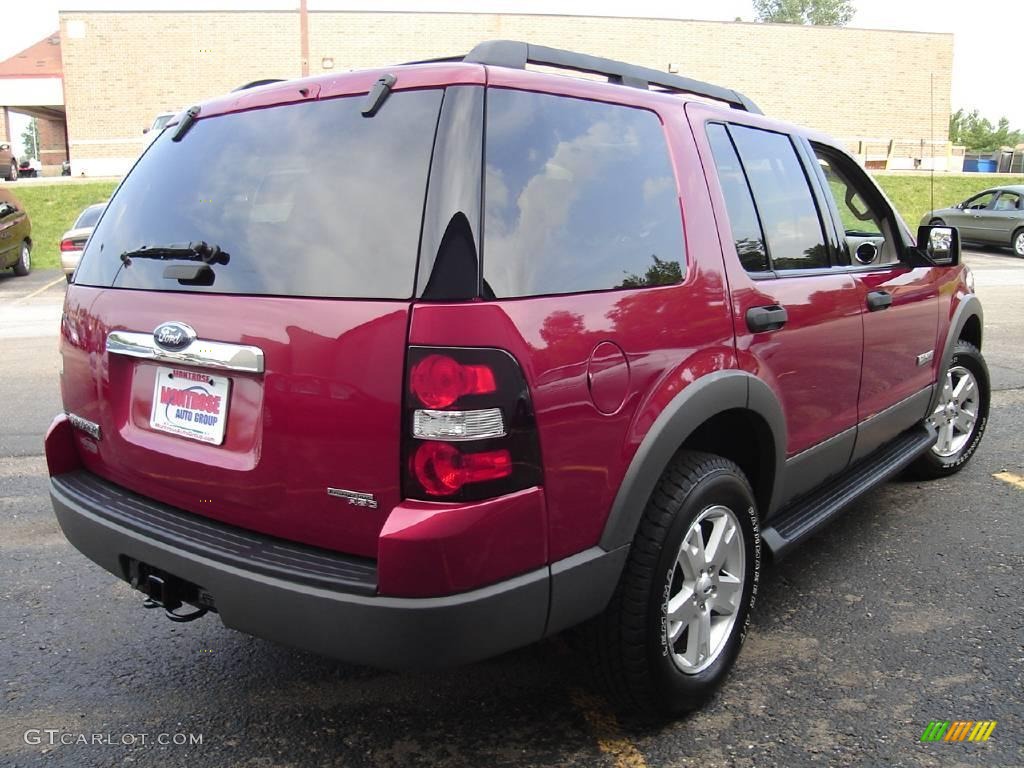 2006 Explorer XLT 4x4 - Redfire Metallic / Stone photo #5