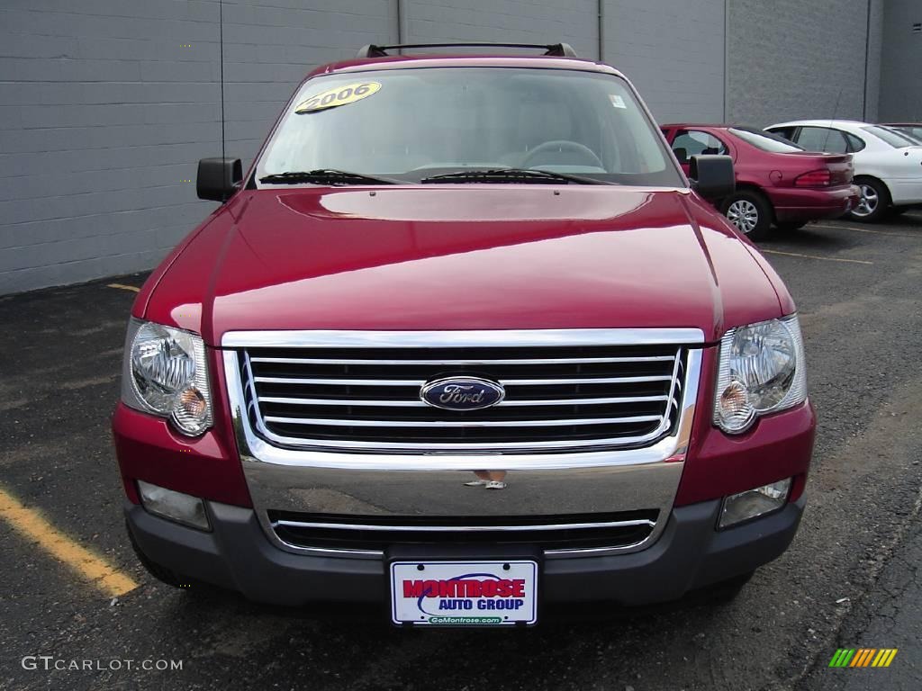 2006 Explorer XLT 4x4 - Redfire Metallic / Stone photo #8