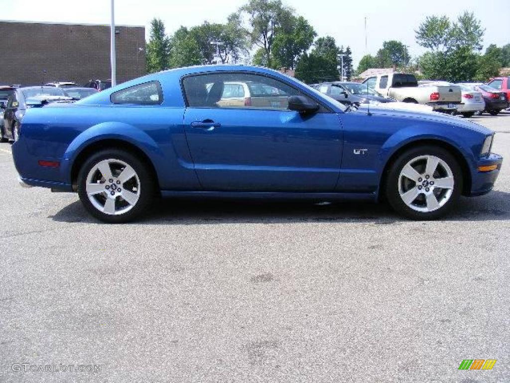 2007 Mustang GT Premium Coupe - Vista Blue Metallic / Dark Charcoal photo #6