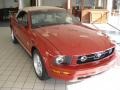 2008 Dark Candy Apple Red Ford Mustang V6 Premium Convertible  photo #23
