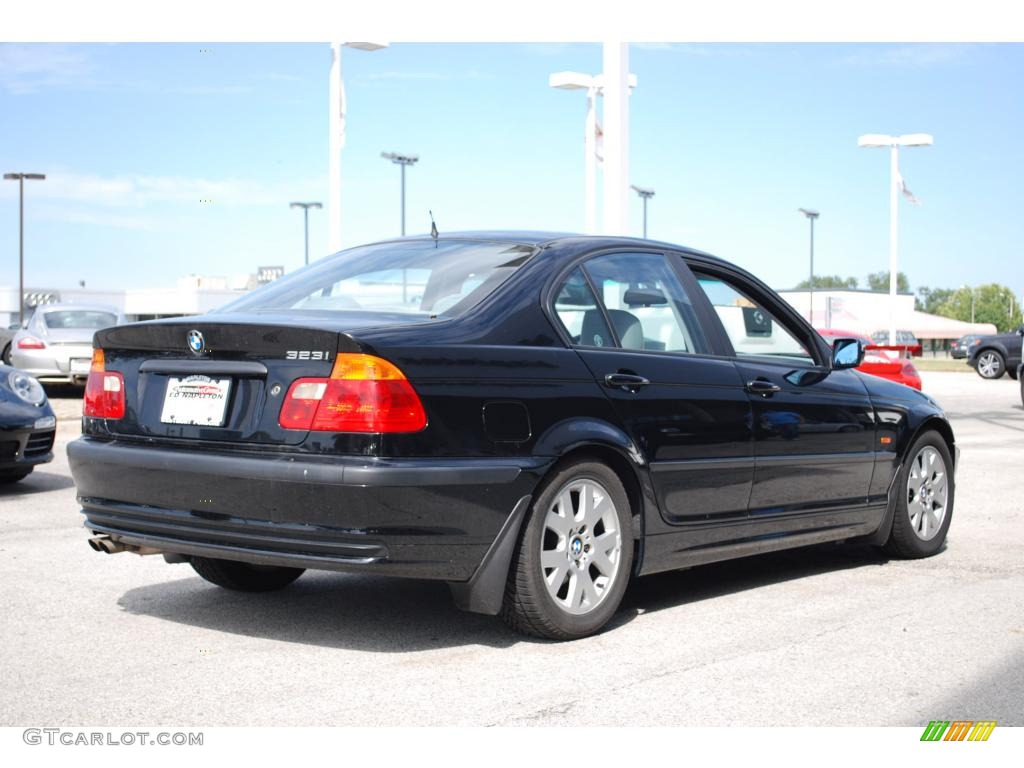 2000 3 Series 323i Sedan - Jet Black / Black photo #7