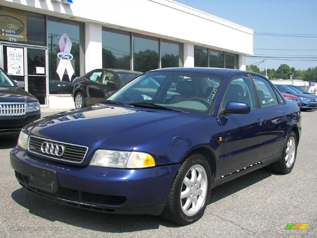 1999 A4 1.8T quattro Sedan - Santorin Blue Pearl / Opal Gray photo #1