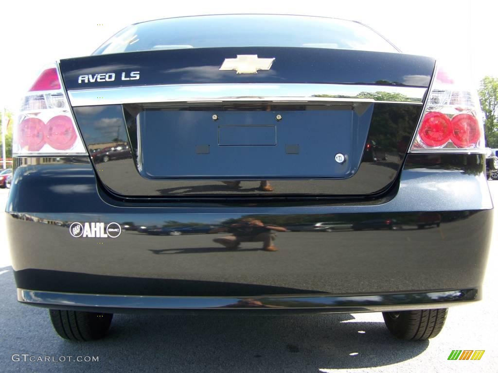 2008 Aveo LS Sedan - Black / Charcoal photo #5