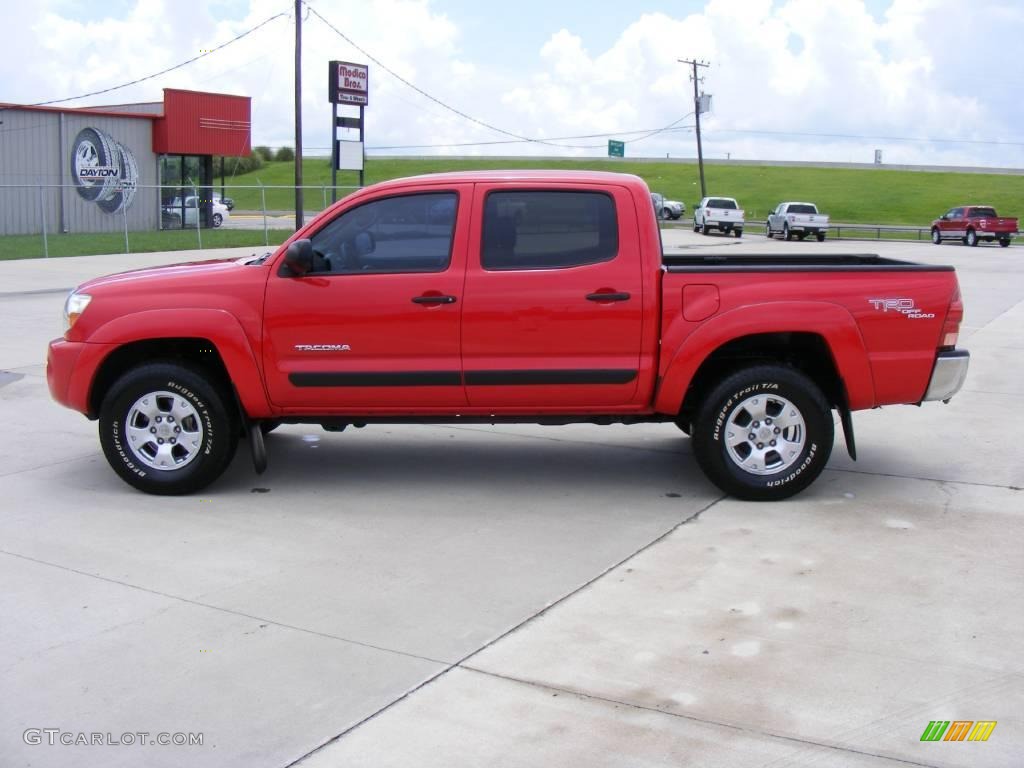 2006 Tacoma V6 TRD Double Cab 4x4 - Radiant Red / Graphite Gray photo #6