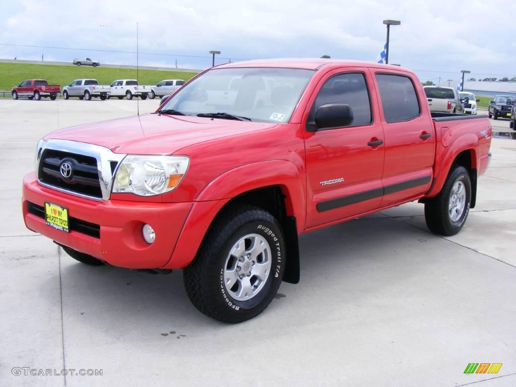 2006 Tacoma V6 TRD Double Cab 4x4 - Radiant Red / Graphite Gray photo #7