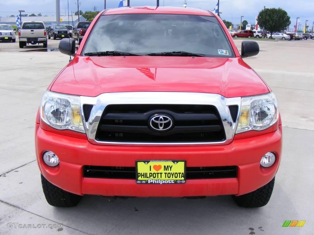 2006 Tacoma V6 TRD Double Cab 4x4 - Radiant Red / Graphite Gray photo #8