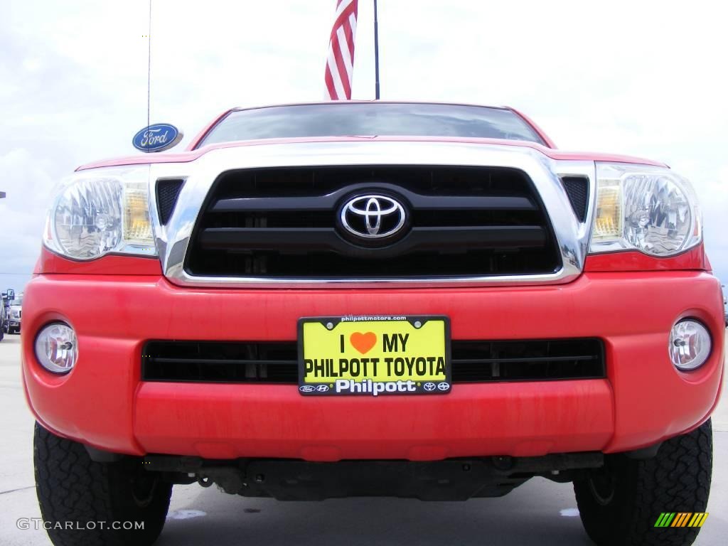 2006 Tacoma V6 TRD Double Cab 4x4 - Radiant Red / Graphite Gray photo #9