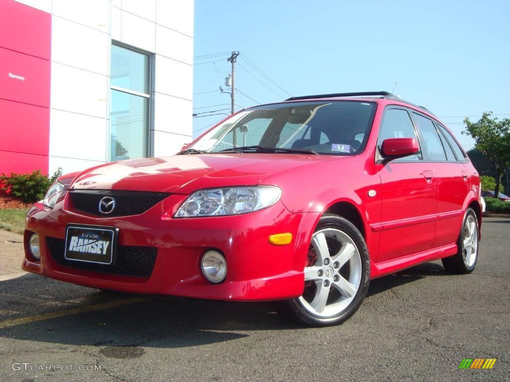 2003 Protege 5 Wagon - Classic Red / Off Black photo #1