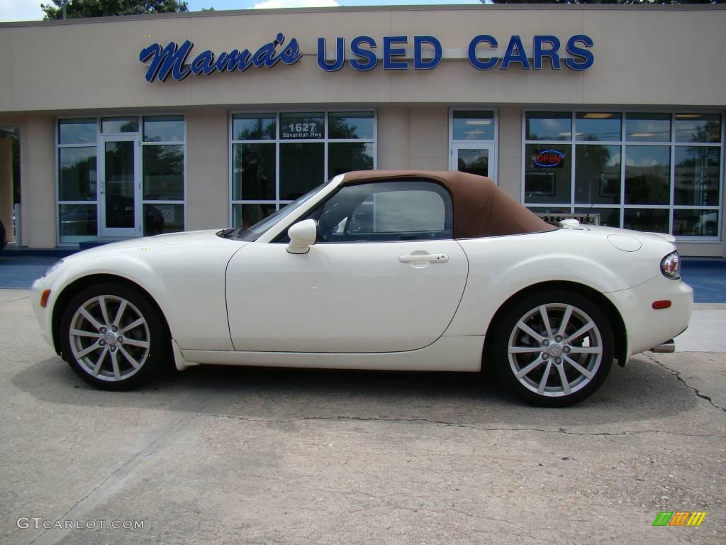 2007 MX-5 Miata Grand Touring Roadster - Marble White / Tan photo #1