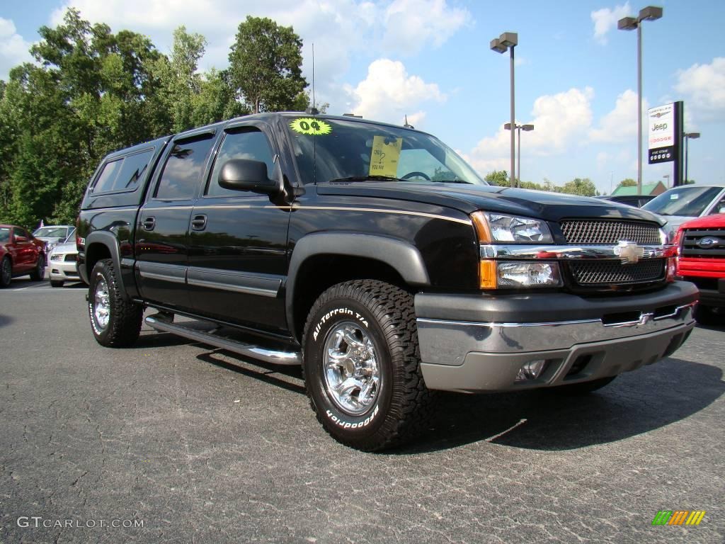 2004 Silverado 1500 Z71 Crew Cab 4x4 - Black / Tan photo #1