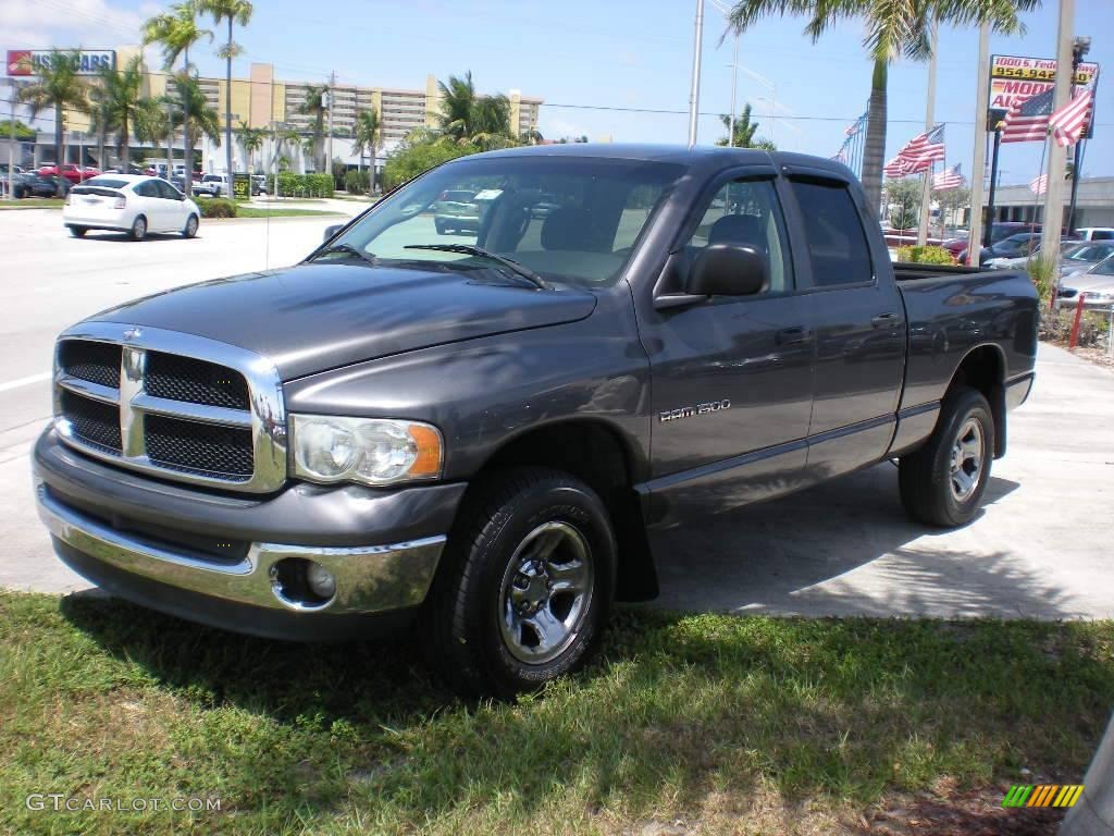 2003 Ram 1500 SLT Quad Cab 4x4 - Graphite Metallic / Dark Slate Gray photo #3