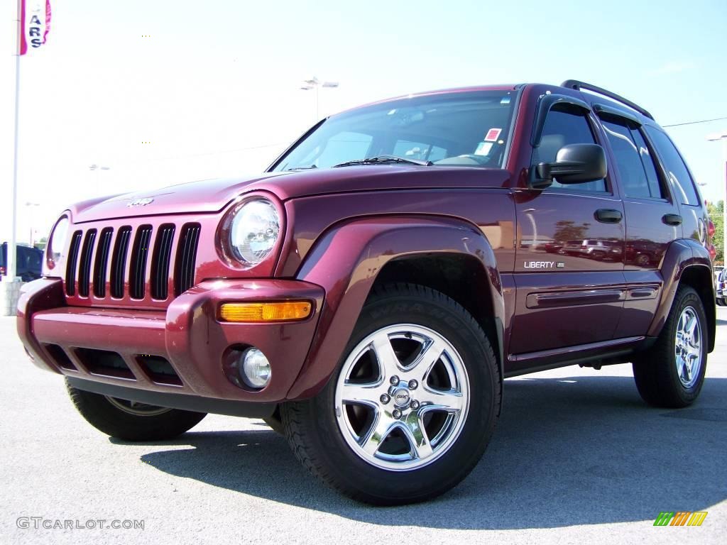 2003 Liberty Limited 4x4 - Dark Garnet Red Pearl / Light Taupe/Taupe photo #5