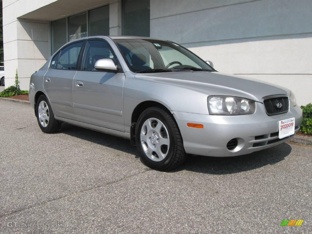 2002 Elantra GLS Sedan - Silver Pewter / Gray photo #1