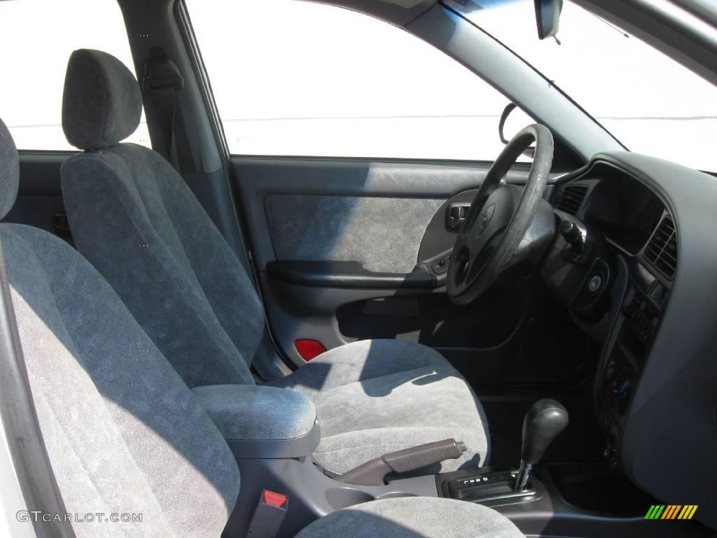 2002 Elantra GLS Sedan - Silver Pewter / Gray photo #4