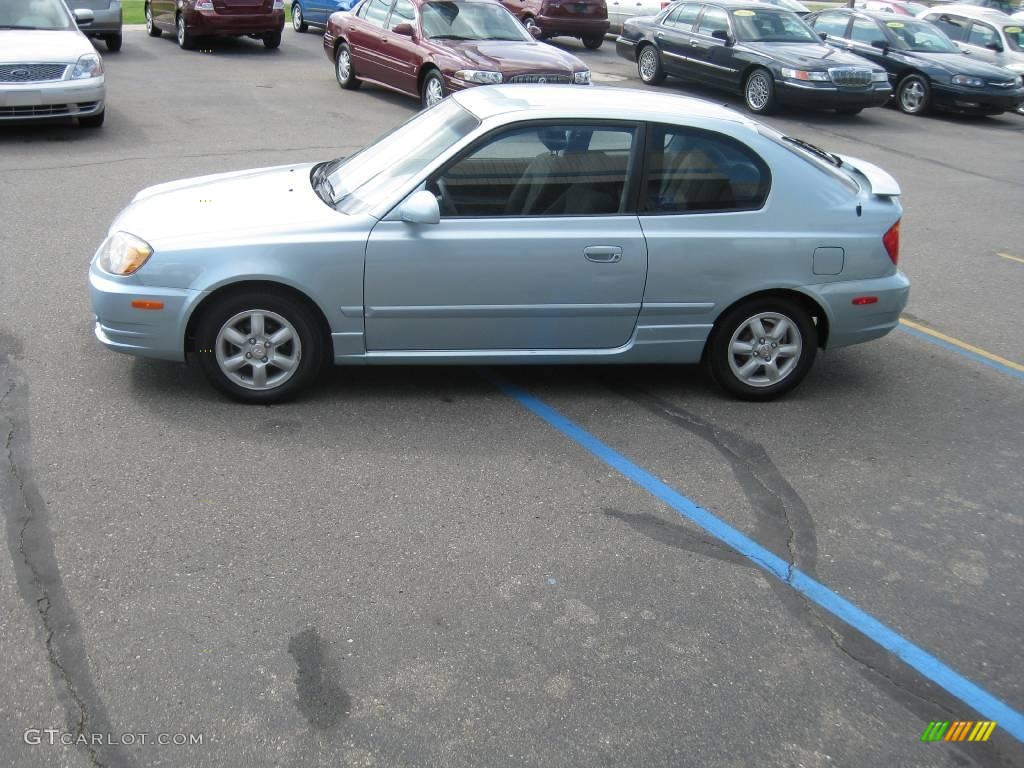 2005 Accent GT Coupe - Glacier Blue / Gray photo #9