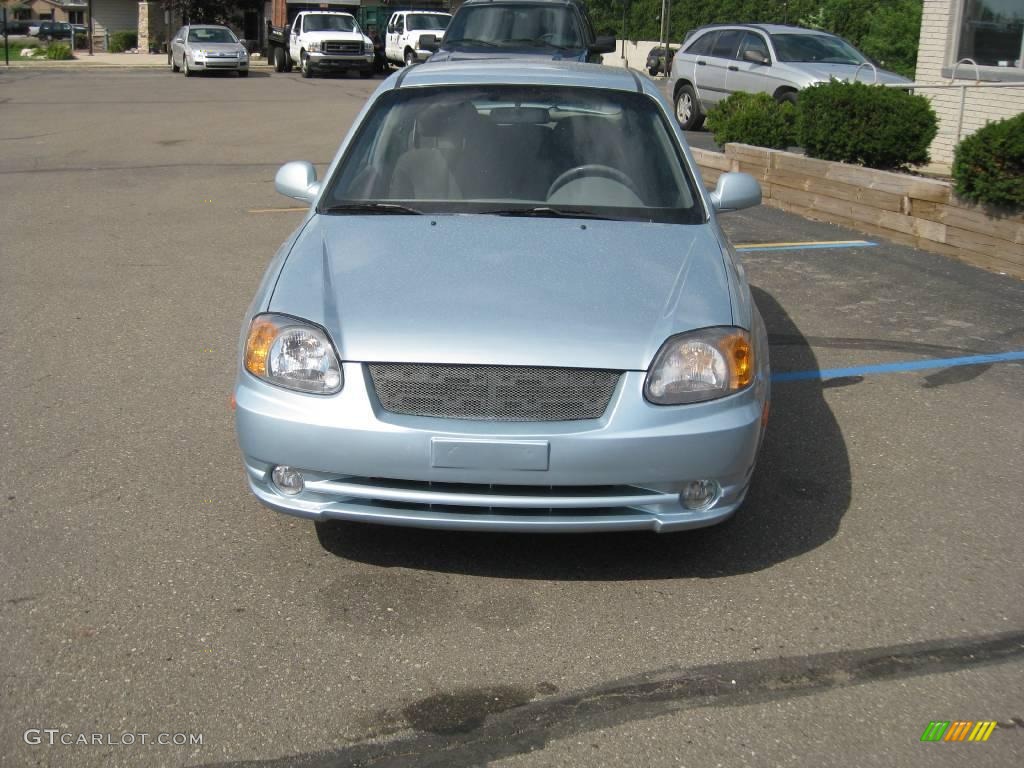 2005 Accent GT Coupe - Glacier Blue / Gray photo #12