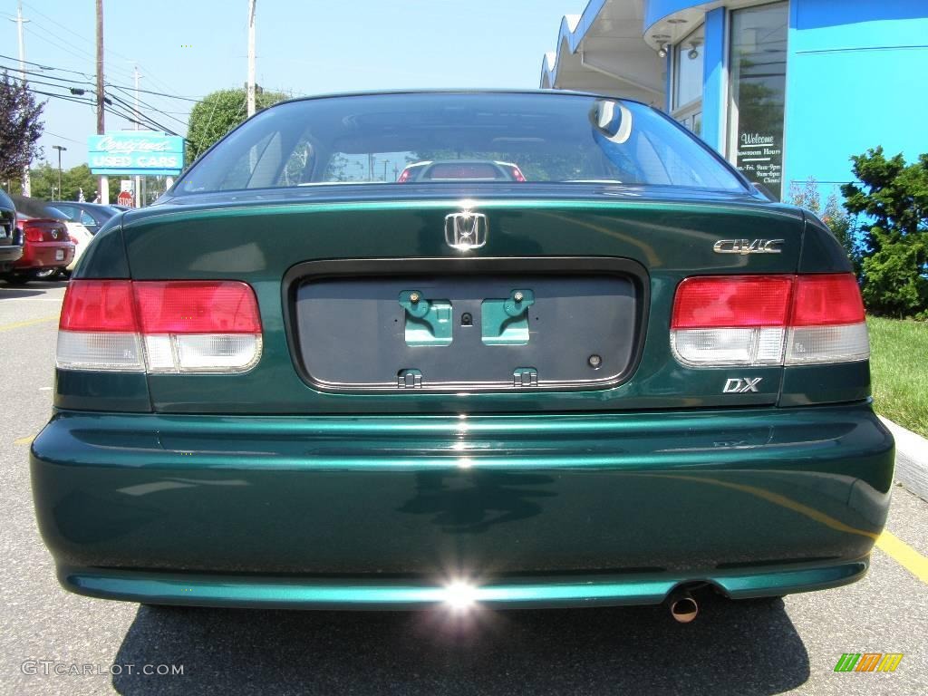 1999 Civic DX Coupe - Clover Green Pearl / Dark Gray photo #5