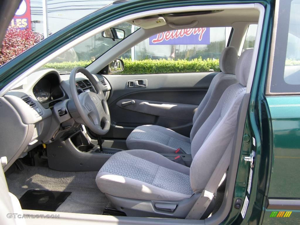 1999 Civic DX Coupe - Clover Green Pearl / Dark Gray photo #8