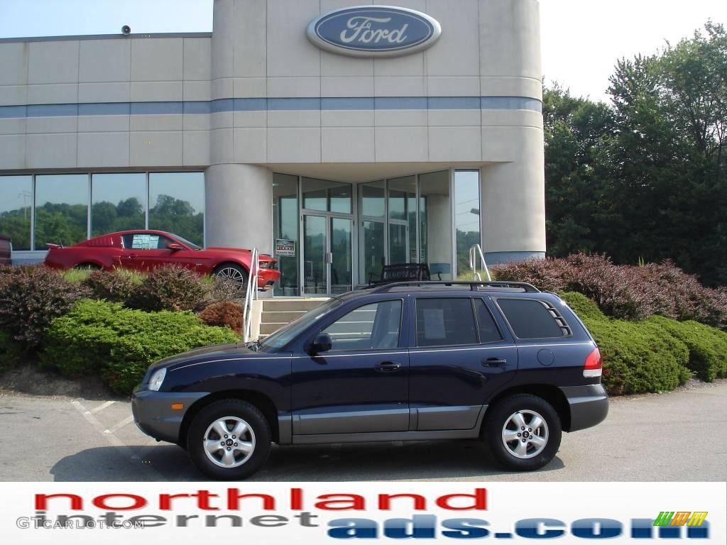 2005 Santa Fe GLS 4WD - Moonlit Blue / Gray photo #1