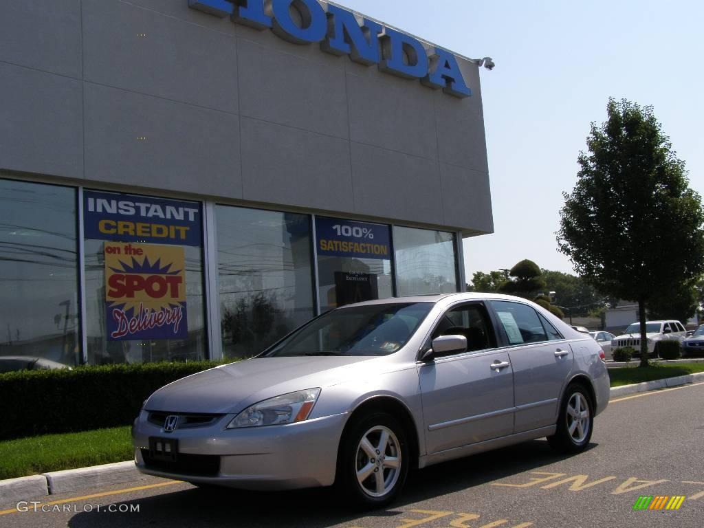 2004 Accord EX Sedan - Satin Silver Metallic / Black photo #1