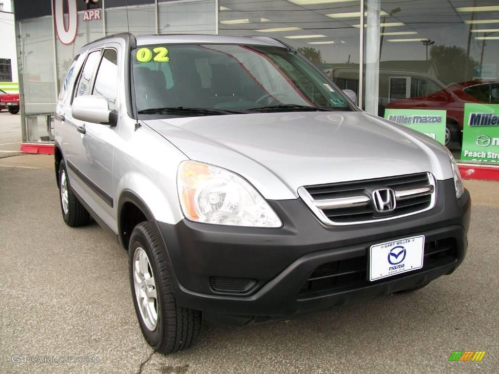 2002 CR-V EX 4WD - Satin Silver Metallic / Black photo #7