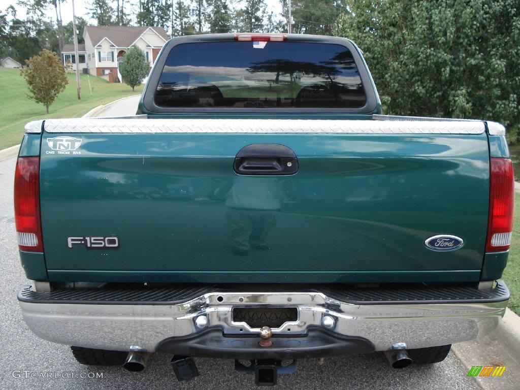 1999 F150 Lariat Extended Cab 4x4 - Woodland Green Metallic / Medium Prairie Tan photo #5