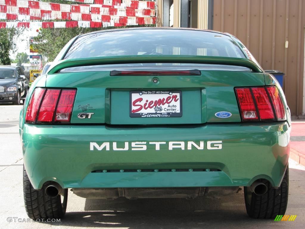 2000 Mustang GT Coupe - Electric Green Metallic / Medium Graphite photo #3