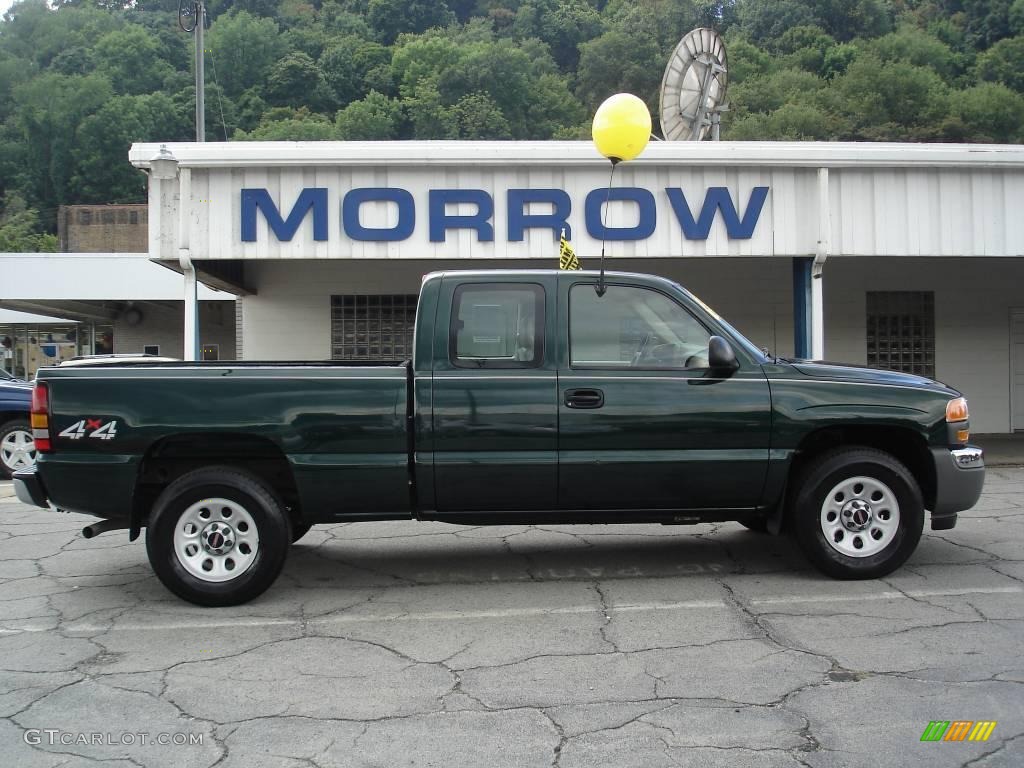 2005 Sierra 1500 Work Truck Extended Cab 4x4 - Polo Green Metallic / Neutral photo #1