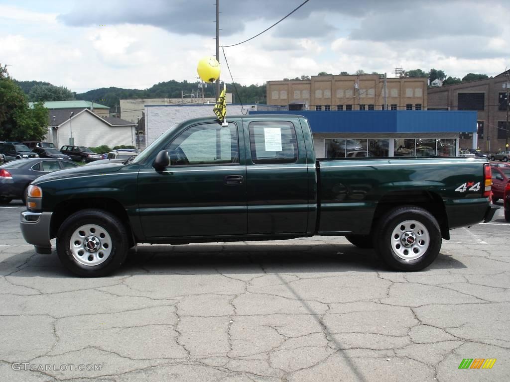 2005 Sierra 1500 Work Truck Extended Cab 4x4 - Polo Green Metallic / Neutral photo #5