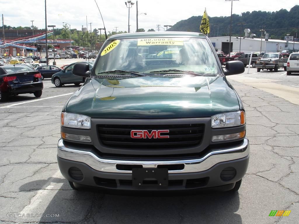 2005 Sierra 1500 Work Truck Extended Cab 4x4 - Polo Green Metallic / Neutral photo #17