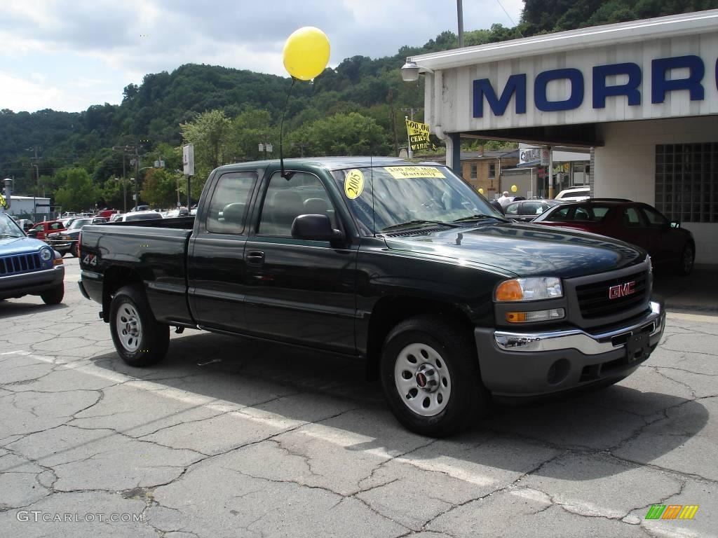 2005 Sierra 1500 Work Truck Extended Cab 4x4 - Polo Green Metallic / Neutral photo #18