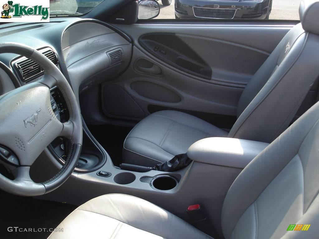 2002 Mustang V6 Convertible - Satin Silver Metallic / Medium Graphite photo #8