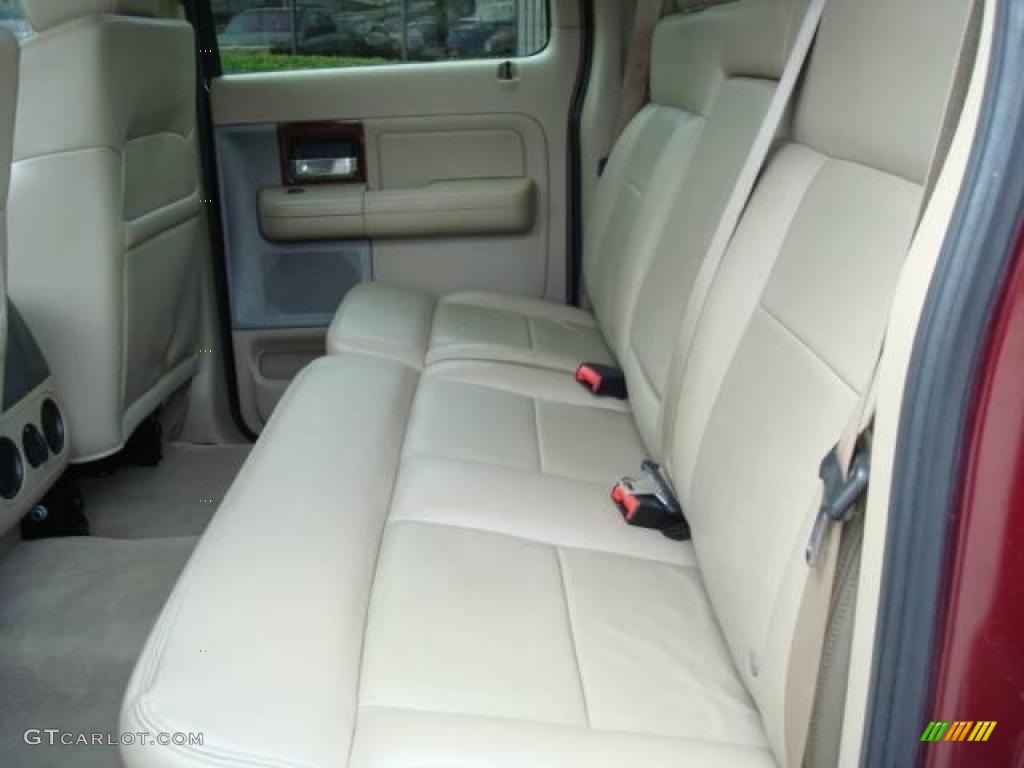 2005 F150 Lariat SuperCrew 4x4 - Dark Toreador Red Metallic / Tan photo #12