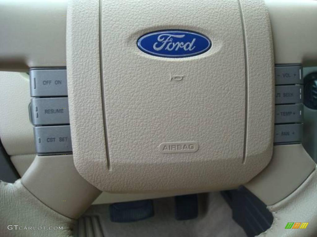 2005 F150 Lariat SuperCrew 4x4 - Dark Toreador Red Metallic / Tan photo #17