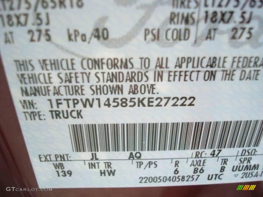 2005 F150 Lariat SuperCrew 4x4 - Dark Toreador Red Metallic / Tan photo #19