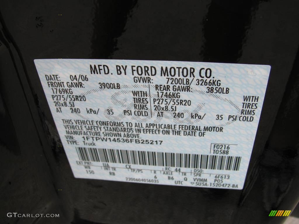 2006 F150 FX4 SuperCrew 4x4 - Black / Black photo #19