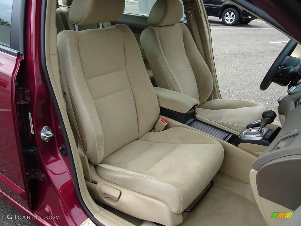 2006 Civic LX Sedan - Tango Red Pearl / Ivory photo #13