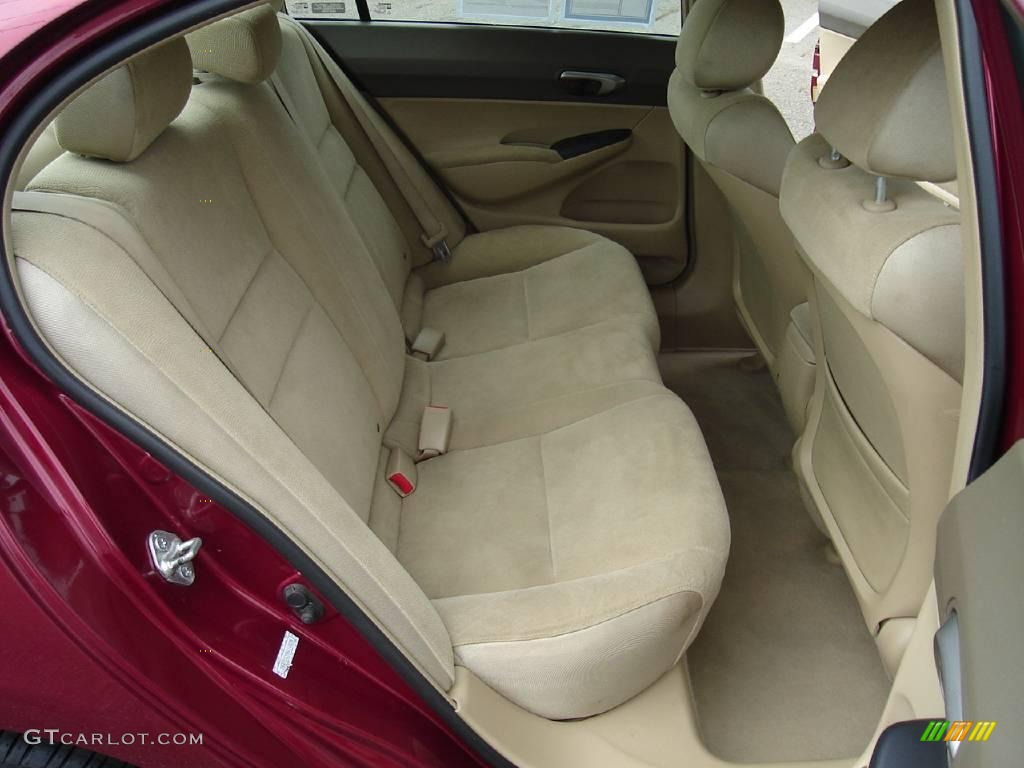 2006 Civic LX Sedan - Tango Red Pearl / Ivory photo #14