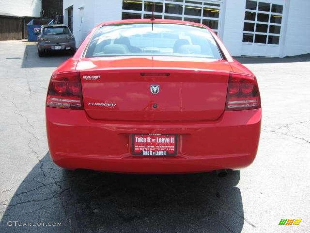 2008 Charger SE - TorRed / Dark/Light Slate Gray photo #8