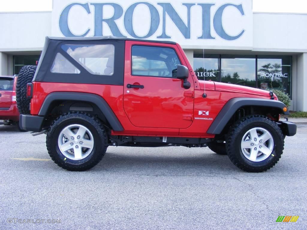 2009 Wrangler X 4x4 - Flame Red / Dark Slate Gray/Medium Slate Gray photo #1