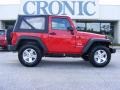 2009 Flame Red Jeep Wrangler X 4x4  photo #1