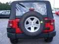2009 Flame Red Jeep Wrangler X 4x4  photo #7